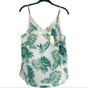 NWT Japna Palm Leaves Tank Top Size Large